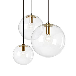 IKVVT Transparent Pendant Lights Glass Ball Indoor Lighting